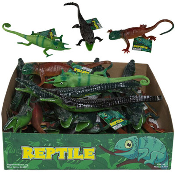REPTILE FIGURE LIZARD/ALLIGATOR PLASTIC 4AST 36PC PDQ/HT REPTILE FIGURE LIZARD/ALLIGATOR PLASTIC 4AST 36PC PDQ/HT