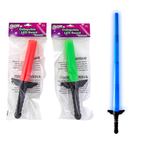 SWORD LIGHT-UP EXTENDS TO 27IN 3AST COLORS BLUE/GRN/RED PBH