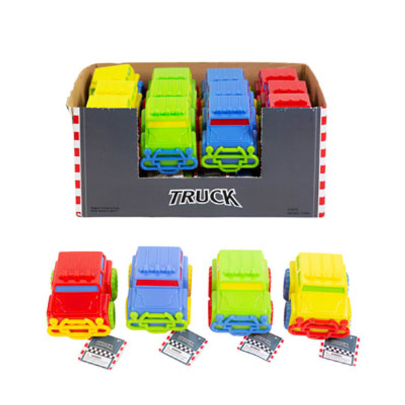 TRUCK CHUNKY TOY 24-PC 4-ASSORTED PLASTIC 3.6 X 4 X 3-IN HT COUNTER DISPLAY