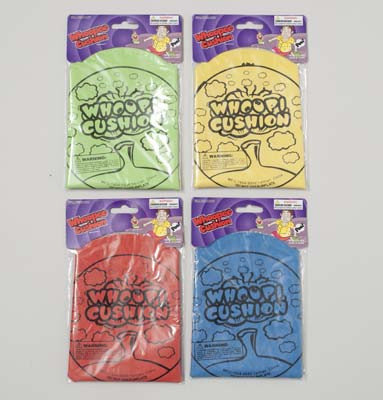 WOOPIE CUSHION 4 AST COLORS 8IN DIA PBH W/PBSLEEVE ON 12PC MERCH STRIP