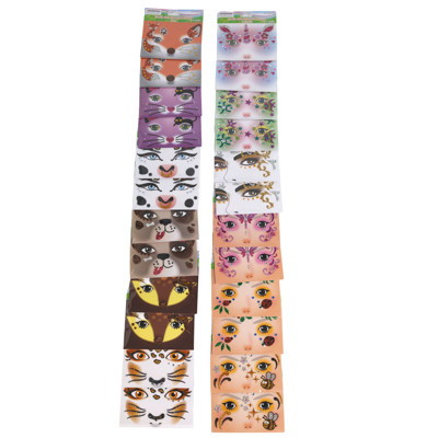 FACE ART EVERYDAY 12 ASSORTED DESIGNS ON MERCH STRIP