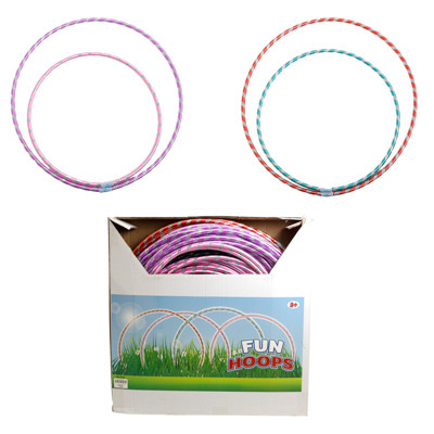 FUN HOOPS LASER STRIPED 4AST SZS20/22/26/28IN CASE CUT CARTON
