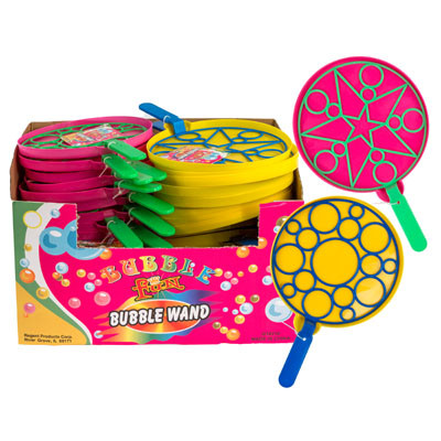BUBBLE WAND W/TRAY 36PC 7.5IN DIA 2 ASSORTED STYLES HANGTAG COUNTER DISPLAY