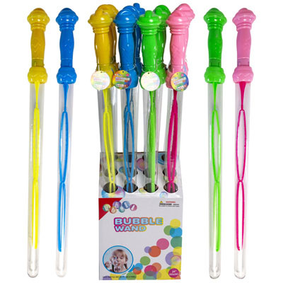 BUBBLE WAND 24IN 4AST 9.1 FL OZ  12PC PDQ 9.1OZ