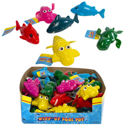 WIND UP SEA ANIMAL POOL/BATH TOY 6AST APPROX 5IN L IN 24PC PDQ EA/HT