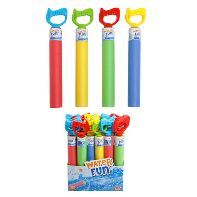 WATER BLASTER FOAM 15.75IN 4ASST COLORS IN 24PC PDQ/LABEL