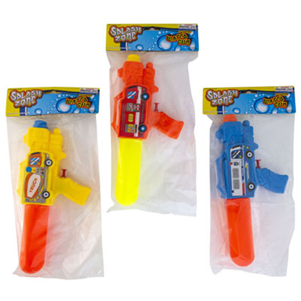 WATER GUN W/TRUCK DESIGN 11IN 3AST POLICE/FIRE/CONSTRUCTION PBH WATER GUN W/TRUCK DESIGN 11IN 3AST POLICE/FIRE/CONSTRUCTION PBH