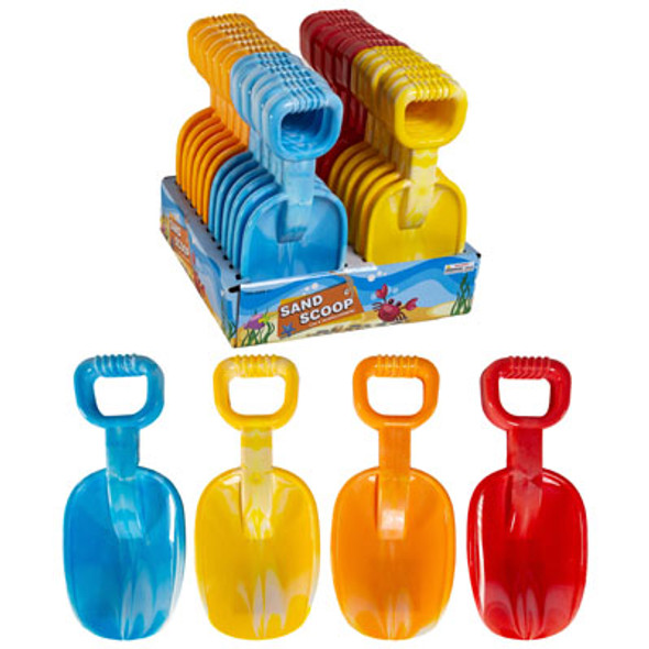SAND SCOOP 4-ASSORTED MARBLE COLORS 4.33 X 10.3-IN 24-PC COUNTER DISPLAY