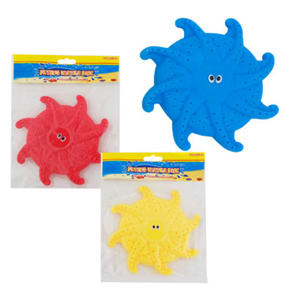 FLYING WATER DISC 6.5IN DIA 3AST COLORS/PRINTED POLYBAG