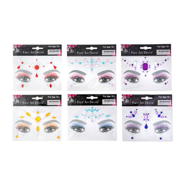 FACE ART EYE GEMS 6AST STYLES 12PC CS/PB INSERT/24PC INNER PB FACE ART EYE GEMS 6AST STYLES 12PC CS/PB INSERT/24PC INNER PB