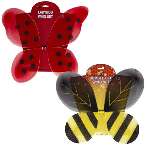WINGS LADYBUG/BEE 2AST KIDS SIZE/TIE ON CARD WINGS LADYBUG/BEE 2AST KIDS SIZE/TIE ON CARD