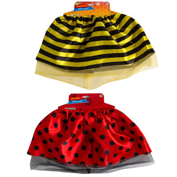 TUTU SATIN LADYBUG/BEE SKIRT SATIN PRNTD W/MESH UNDERLAY TCD TUTU SATIN LADYBUG/BEE SKIRT SATIN PRNTD W/MESH UNDERLAY TCD