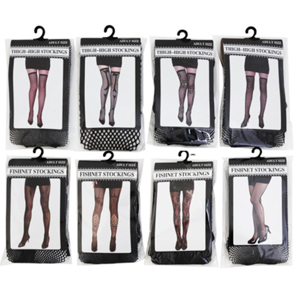 COSTUME FISHNET/LACE STOCKINGS & THIGH-HIGHS 8AST OPP INSERT CARD
