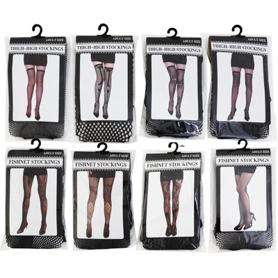 COSTUME FISHNET/LACE STOCKINGS & THIGH-HIGHS 8AST OPP INSERT CARD
