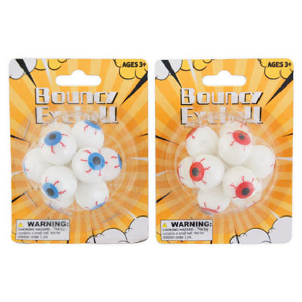 EYEBALL CLUSTER BOUNCY BALL 2AST EYE COLORS BLISTERCARD