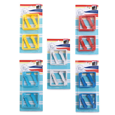 TABLECLOTH CLAMPS 4PK SPRING LOAD 4AST+WHITE SUMMER COLORS BLC