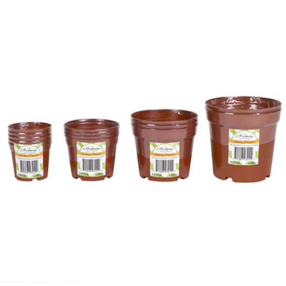 PLANTER SEEDLING STARTER POTS 4AST 2/3/4/5PK TERRACOTTA PLASTC GARDEN SHRINK W/STICKER