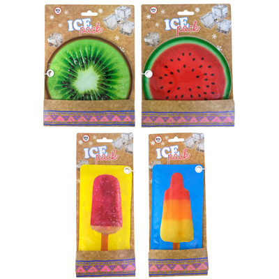 ICE PACK 4AST 2 ROUND FRUIT/2 RECT ICE POP TIE ON CARD