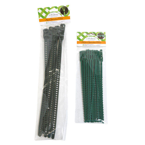 GARDEN PLANT TIES HEAVY DUTY PLASTIC 2AST 8PC 13.58IN/30PC 8.98IN PBH