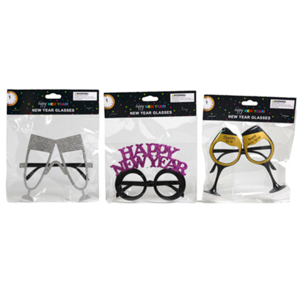 GLASSES NOVELTY NEW YEAR 3AST STYLES PBH GLASSES NOVELTY NEW YEAR 3AST STYLES PBH