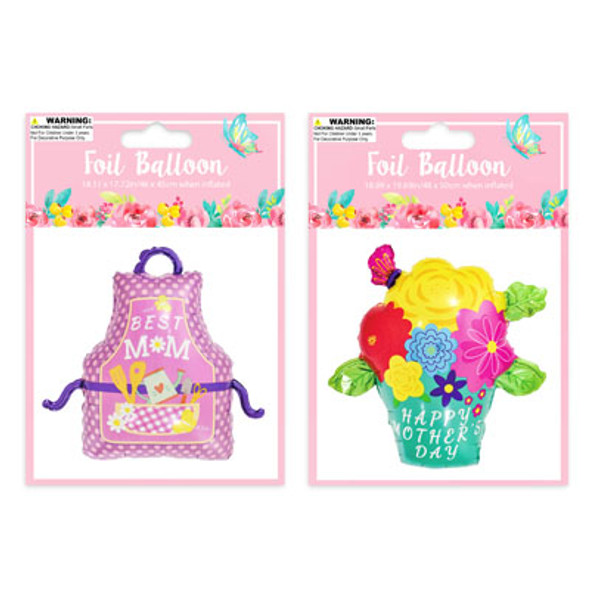 BALLOON FOIL MOTHERS DAY 2AST APRON/FLOWER POT W/STRAW PB INSRT INFLATED 17.72X18.11/18.89X19.69 BALLOON FOIL MOTHERS DAY 2AST APRON/FLOWER POT W/STRAW PB INSRT INFLATED 17.72X18.11/18.89X19.69