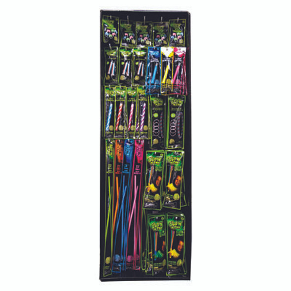 GLOW STICK 250PC 7 ASSORTED STYLES FOIL BAG FLOOR DISPLAY GLOW STICK 250PC 7 ASSORTED STYLES FOIL BAG FLOOR DISPLAY