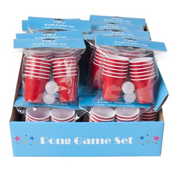 MINI PONG RED CUP PARTY GAME 2 BALLS/12 CUPS IN PBH 24 SETS/PDQ MINI PONG RED CUP PARTY GAME 2 BALLS/12 CUPS IN PBH 24 SETS/PDQ
