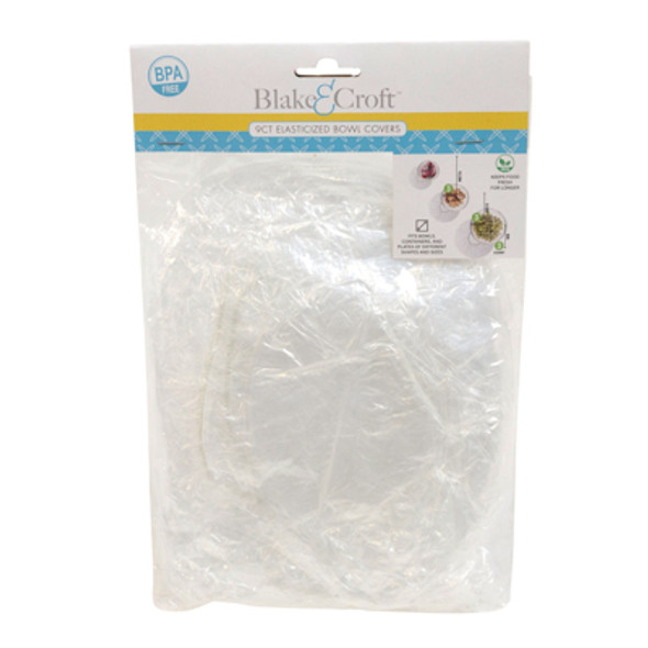 BOWL COVERS 9CT TRANSPARENT PE ELASTICIZED 3 SIZES PER PK EQUAL ASSORTED IN PK/B&C PBH