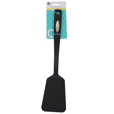 KITCHEN TOOL SOLID TURNER NYLON13.8IN BLACK B&C HALF TCD