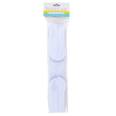 PAPER TOWEL HOLDER PLASTIC WALL MOUNT WHITE W/2 SCREWS PB/HDR