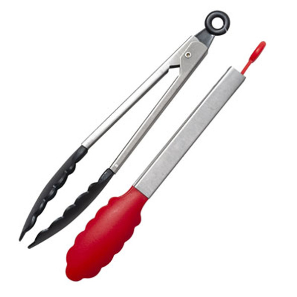 TONGS METAL W/PP HEAD 2AST COLORS BLACK/RED 10.125INL B&C HT TONGS METAL W/PP HEAD 2AST COLORS BLACK/RED 10.125INL B&C HT