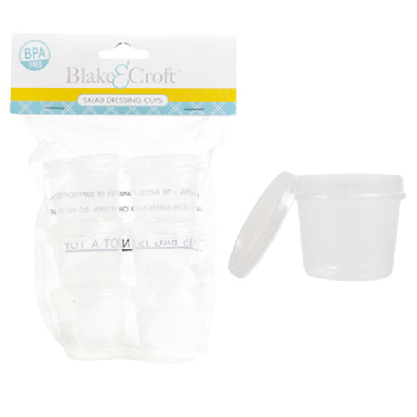 SALAD DRESSING CUPS 6PK 1.2OZ REUSABLE KITCHEN PB/HDR