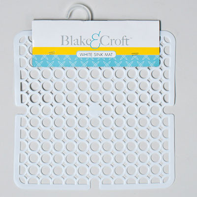 SINK MAT 11X11 WHITE NONSLIP PVC B&C HEADERCARD