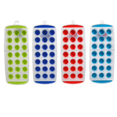 ICE CUBE BALL TRAY W/EASY POP OUT 21 SLOTS/4AST SUMMER COLORS SUMMER HT