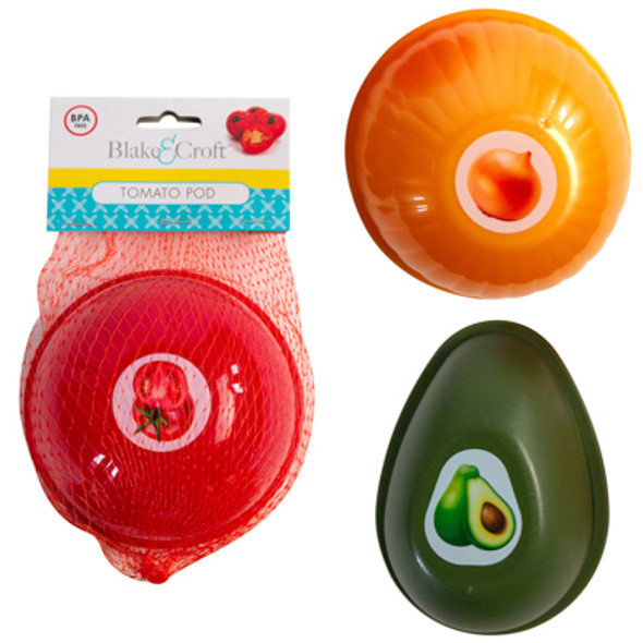 FOOD STORAGE POD 3AST AVOCADO/ONION/TOMATO KEEPER NET BAG/HDR B&C ARTWORK