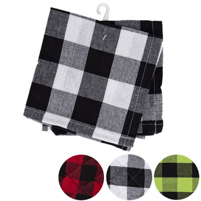 NAPKINS 2PC BUFFALO CHECK 3AST B&C HT/JHOOK