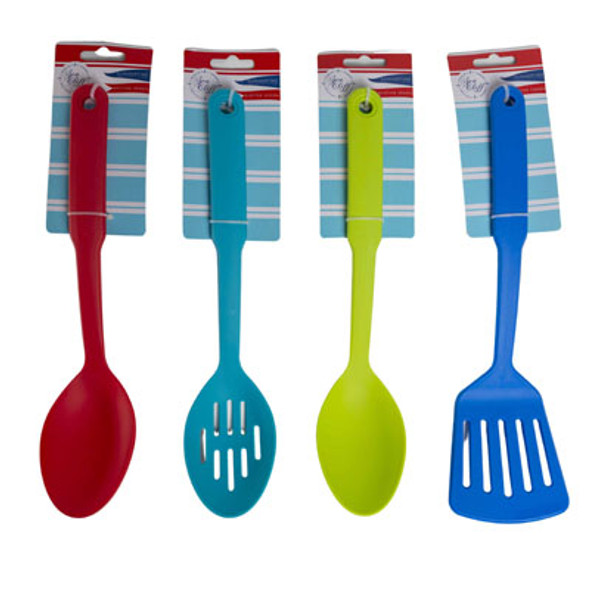 KITCHEN TOOLS NYLON SUMMER COLOR 3 STYLE/4 COLOR SPOON/TURNER/BASTING SPOON 12IN SUMMER TCD
