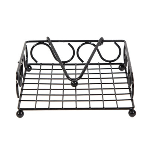 NAPKIN HOLDER 7.28IN X 2.5INH HEAVY DUTY BLACK IRON B&C HT