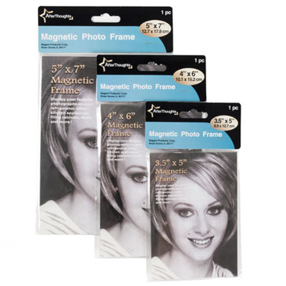 FRAME MAGNETIC 12PC ACRYLIC 3 SIZES 3.5X5/4X6/5X7 PBH ON MERCH STRIP