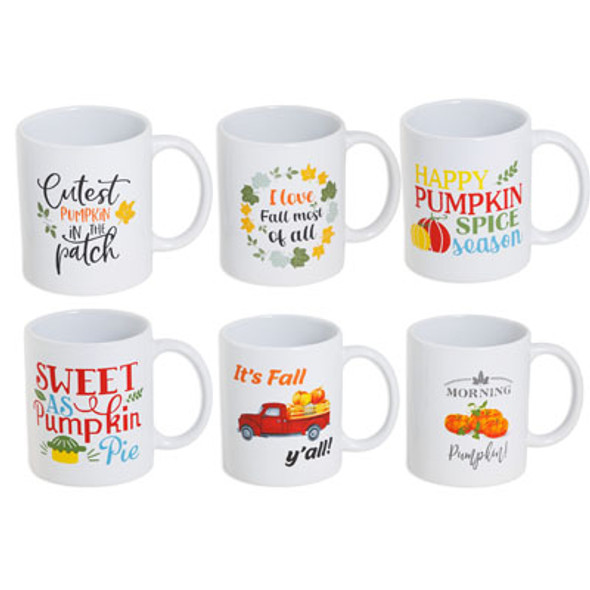 MUG 11OZ 6ASST HARVEST DESIGNS STONEWARE UPC LABEL MUG 11OZ 6ASST HARVEST DESIGNS STONEWARE UPC LABEL