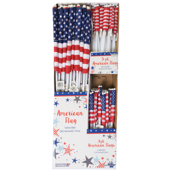 FLAG AMERICAN DISPLAYER 1/3/5PK IN 96PC POWER PANEL PLASTIC W/PATRIOTIC LABEL*NO MINN SALE* FLAG AMERICAN DISPLAYER 1/3/5PK IN 96PC POWER PANEL PLASTIC W/PATRIOTIC LABEL*NO MINN SALE*