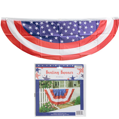 BUNTING PATRIOTIC POLYESTER 56IN POLYBAG/INSERT