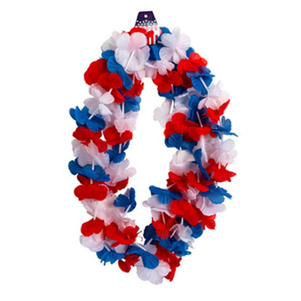 LEI PATRIOTIC 3PK POLYESTER 20IN BARBELL HEADER