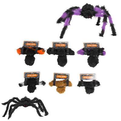 SPIDER HAIRY 2 SIZES 22/30IN3AST COLOR HLWN HEADER/LOOP EA SIZE SEPARATELY UPC'D