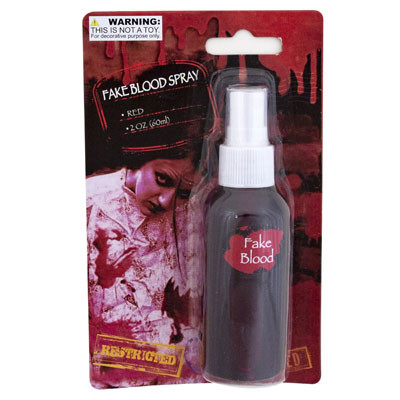 BLOOD FAKE SPRAY RED 60ML/2OZ BOTTLE HLWN BLC