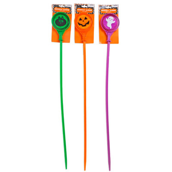 DRIVEWAY MARKER HALLOWEEN 33.5IN W/PUMP/GHOST/CAT FACE REFLECTOR HALL TCD/24PC CUT CARTON
