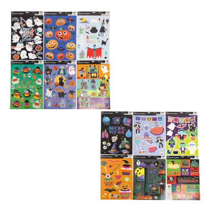 WINDOW CLING HALLOWEEN 12 ASST 4C PRINT