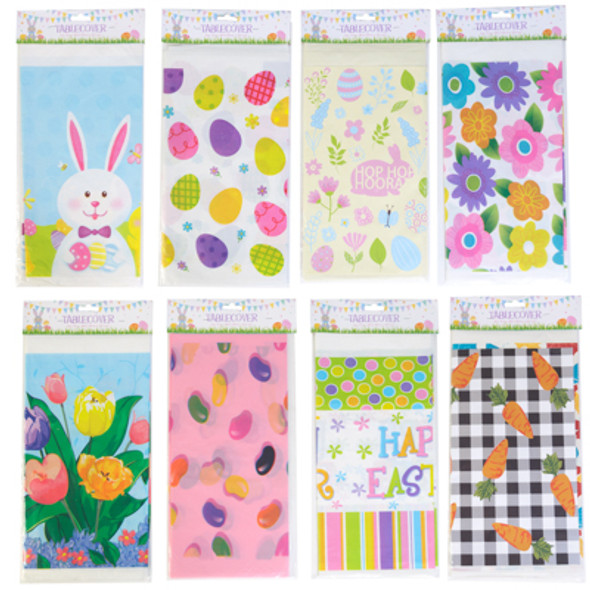 EASTER TABLECOVER 54X108 6AST BORDER PRINTS PBH
