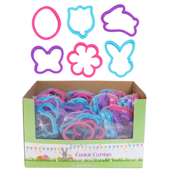 COOKIE CUTTER EASTER 6PC PP PLASTIC IN 20PC PDQ/MESHBAG W/HT COOKIE CUTTER EASTER 6PC PP PLASTIC IN 20PC PDQ/MESHBAG W/HT
