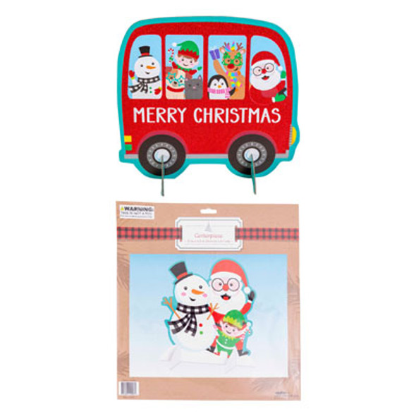 CENTERPIECE CHRISTMAS PAPER BOARD 12X12.4IN 2AST W/GLTR PB/INSERT